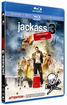 Pochette du DVD Jackass 3 - Combo Blu-ray (inclut version cinéma + version non censurée) + DVD (version 3D avec 4 paires de lunettes anaglyphes) + copie digitale [Blu-ray] 