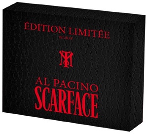 Pochette du DVD Scarface - Coffret Edition limitée (Boitier Lézard avec Blu-ray + DVD + Copie digitale + CD de la bande originale + Briquet Tempête + Pince à billets + Enveloppe Greencard + Artcards) [Blu-ray] 