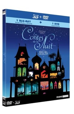 Pochette du DVD Les Contes de la Nuit Combo 3D/2D + figurines (kit d'ombres chinoises) [Blu-ray] 