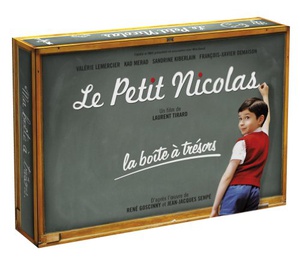 Pochette du DVD Le Petit Nicolas - Boîte à Trésors - Edition collector limitée. Inclus DVD + CD de la bande originale + livre + 9 cartes postales de Sempé 
