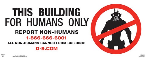 This building for humans only
