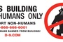This building for humans only