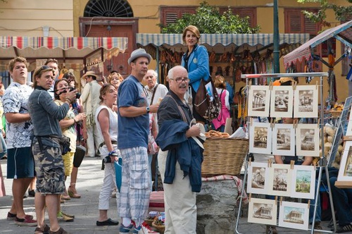 Richard Dreyfuss et le groupe de touristes