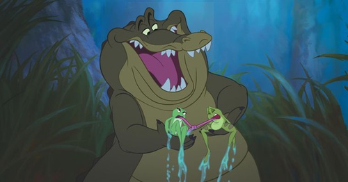 le crocodile aidant les deux h  ros