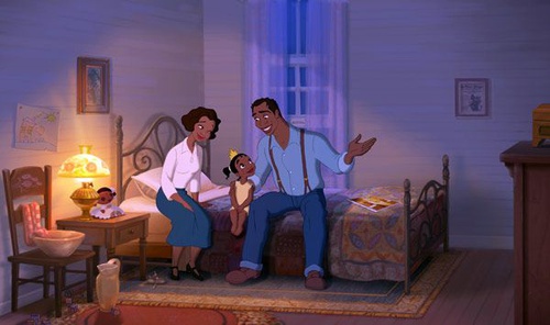 tiana enfant entour  e de ses parents