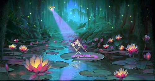 tiana et le prince en grenouille dansant