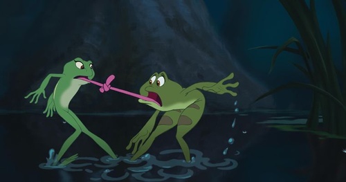 tiana et le prince en grenouille la langue emmel  e