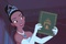 tiana regardant un livre
