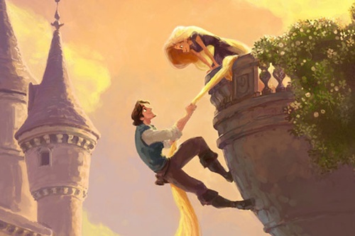 flynn grimpant vers raiponce