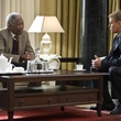 matt damon et morgan freeman dans son bureau