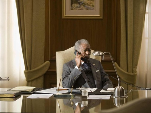 morgan freeman dans son bureau