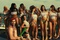 les filles animant la fete