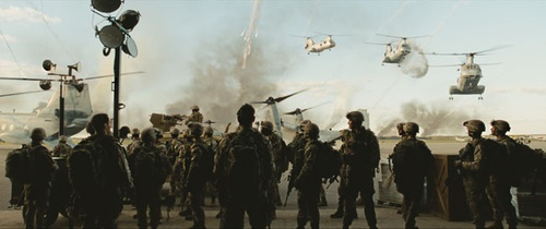 soldats face a la guerre