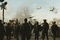 soldats face a la guerre