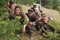 la troupe fuyant
