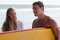 Couple sur la plage Cher John