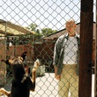john malkovich devant des cages a chien