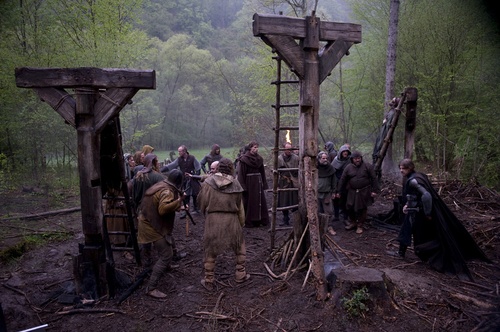 scene exterieur film Black death