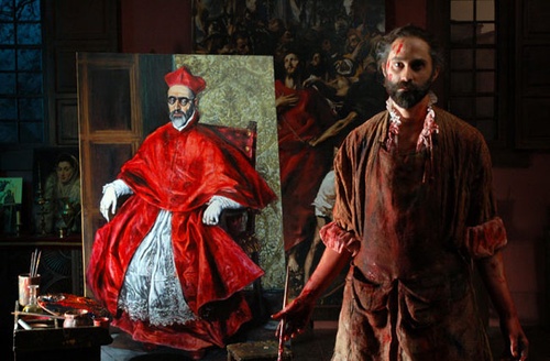 un peintre devant son tableau