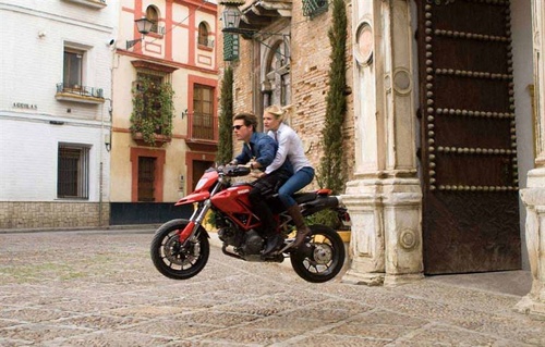 cascade en moto