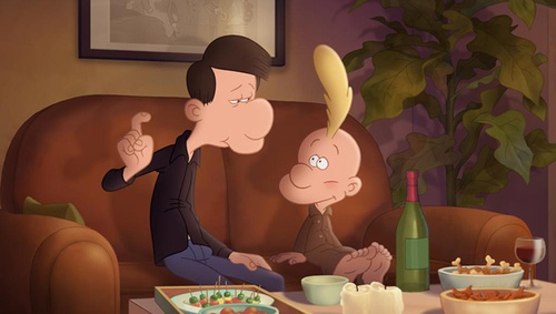 papa et titeuf sur le sofa