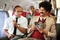 Eric Judor et Ramzy Bedia dans l'avion