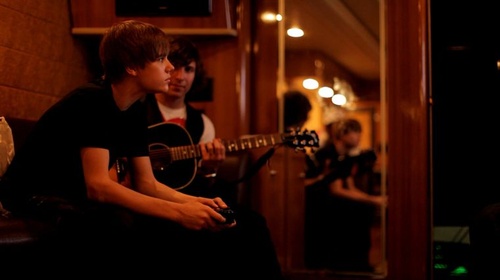 justin bieber dans les coulisses