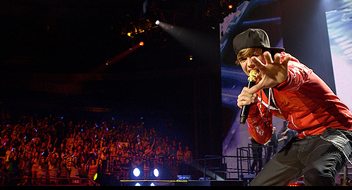 justin bieber pendant un concert 2