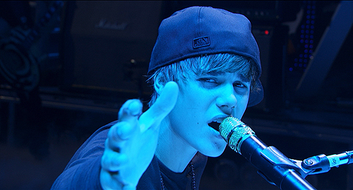 justin bieber pendant un concert