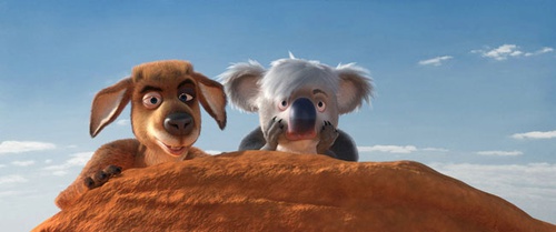 un kangourou et un koala