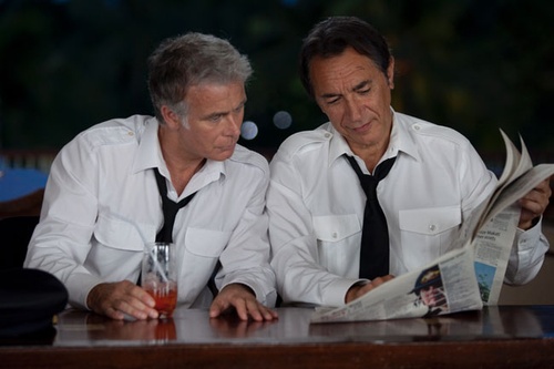 franck dubosc et richard berry au bar