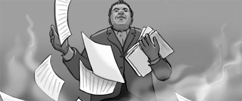 dessin-noir-et-blanc-du film footnote