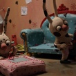 lapin-a-poids dans gros pois et petit point