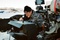 Quentin Tarantino sur le tournage du film "Les Huit Salopards"
