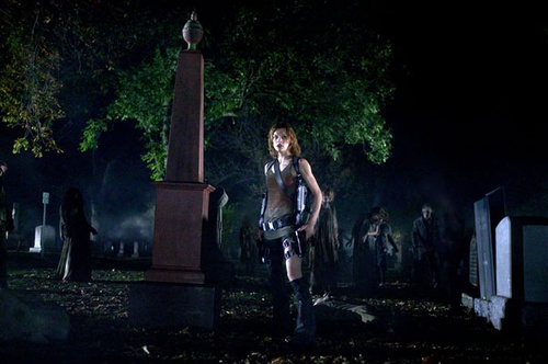 milla jovovich dans un cimeti  re