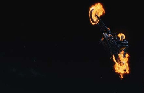 ghost rider en plein saut