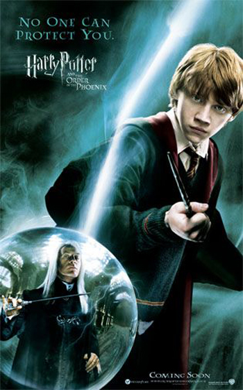 affiche du film harry potter ron et malefoy
