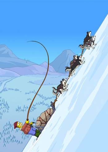Homer à traineau