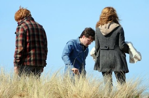 rupert grint daniel radcliff emma watson enterrant dobby