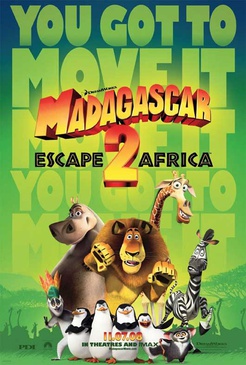 Affiche du film Madagascar 2 : la grande évasion