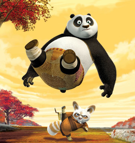 Maitre singe et Po, le panda