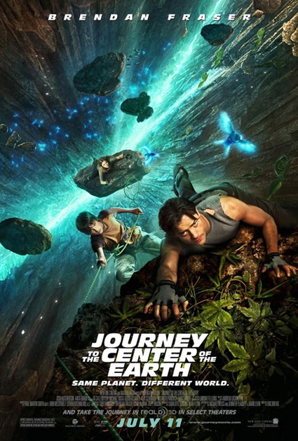 voyage au centre de la terre affiche - Voyage au centre de la Terre - 3 D
