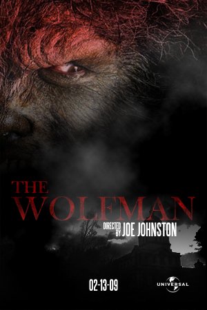 affiche rouge de wolfman