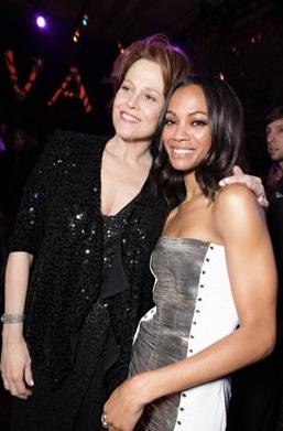 Sigourney Weaver et Zoe Saldana