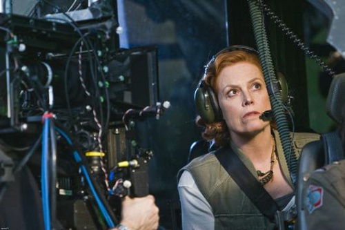 tournage avec sigourney weaver