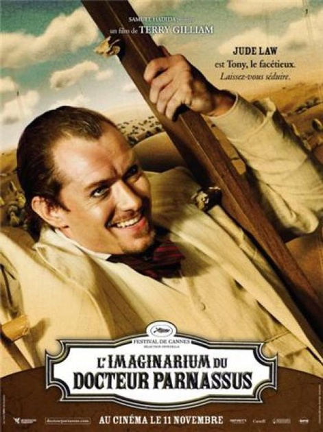 affiche promotionnelle l'imaginarium du docteur parnassus jude law