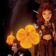 selenia tenant une fleur