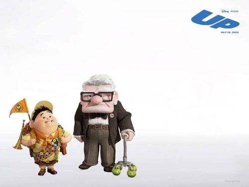 Carl et Russell dans Là-haut