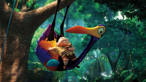 Russell et l'oiseau