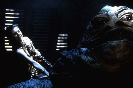 carrie fisher et jabba le hutt - Star Wars : Episode 6 - Le retour du jedi